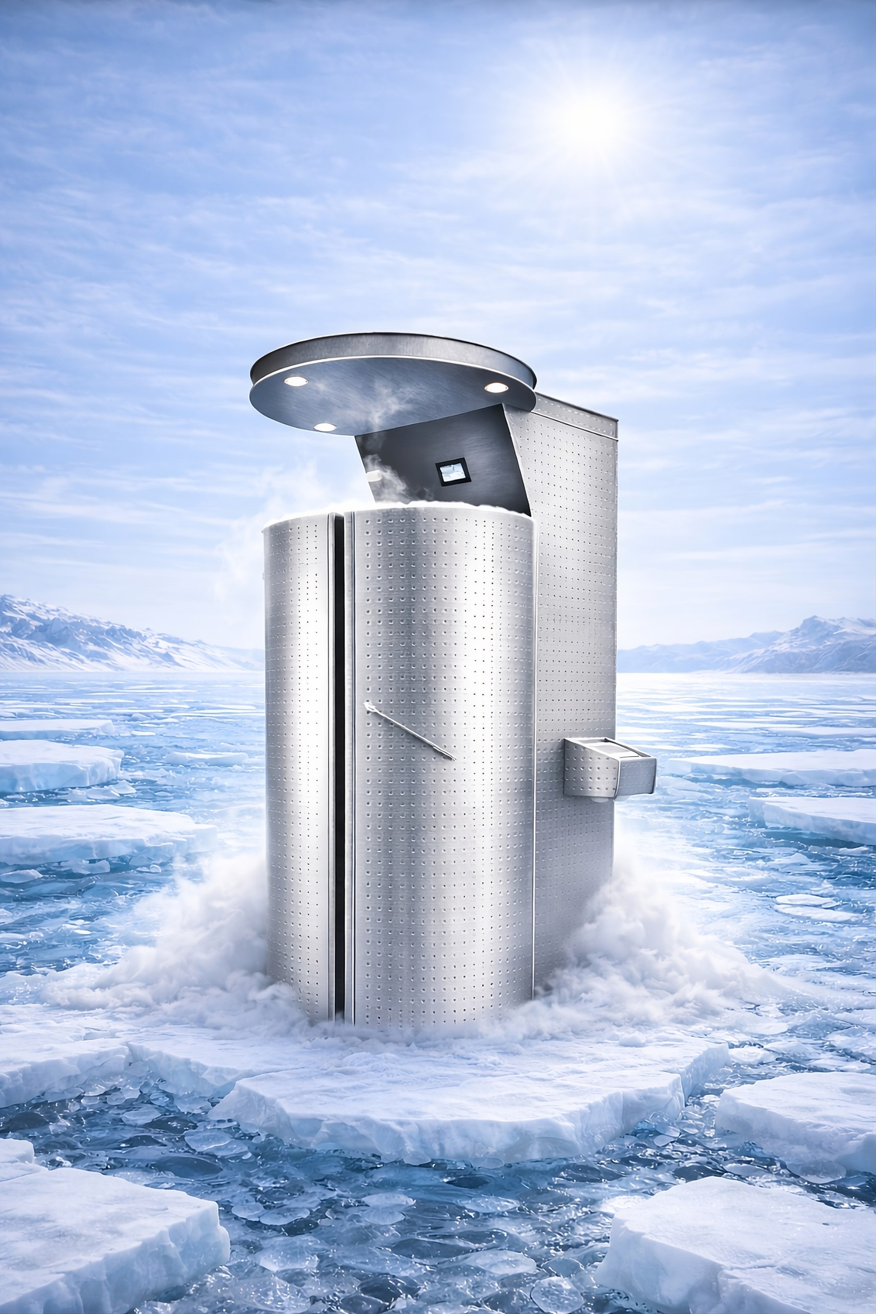 Eissauna in arktischer Landschaft - Kältetherapie bei Veronika Schuster Hollabrunn